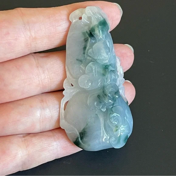 New natural Burmese carved Jade Pendant